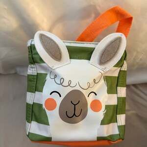 Thirty-One Littles Carry-All Caddy La-La Llama Green Striped Mini Tote Bag